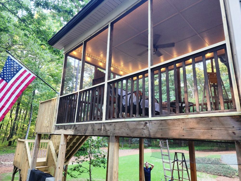 Our Deck & Patio Installation service enhances your outdoor living space with custom designs, high-quality materials, and professional craftsmanship, ensuring a beautiful and durable addition to your home. for WCDI - We Can Do it Design & Build in Sharpsburg, GA