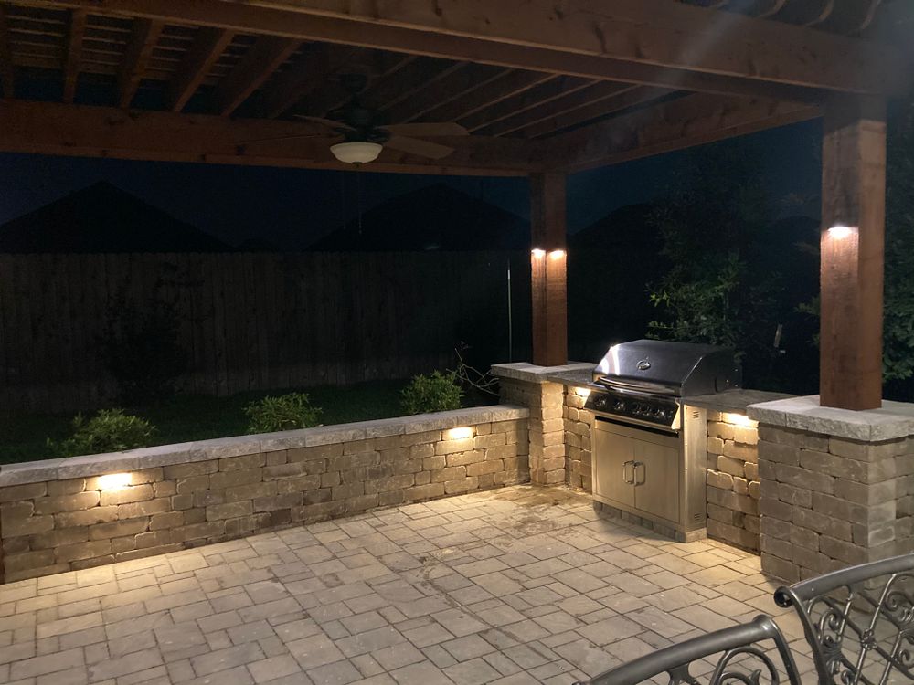 Lighting for Atlas Land Design in Creekside Park, TX