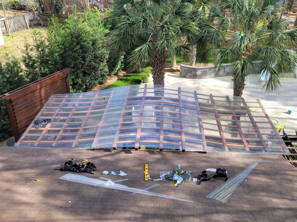 Ipe deck and trellis  for GVL Renovations in Greenville, SC