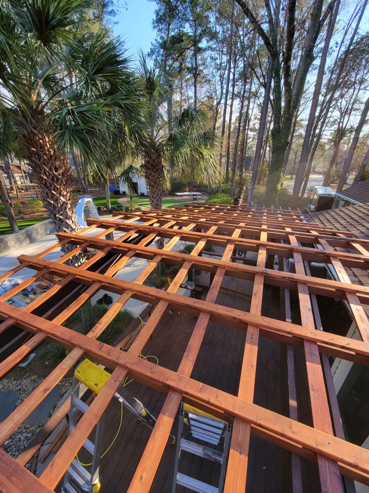 Ipe deck and trellis  for GVL Renovations in Greenville, SC