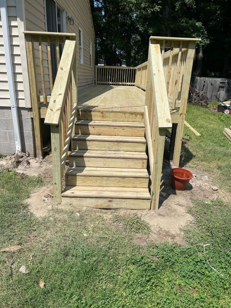 Our fence and deck installation service provides expert craftsmanship and durable materials, enhancing your property's curb appeal, privacy, and security. Trust our experienced team for seamless integration with your home's existing structure. for Alpine Acquisitions in Virginia Beach, VA