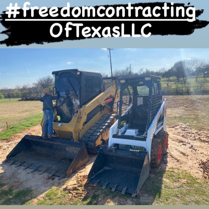 Our Skid Steer service offers efficient and versatile equipment to assist homeowners in achieving their concrete projects with ease and precision. for Freedom Contracting Of Texas LLC. in Springtown, TX