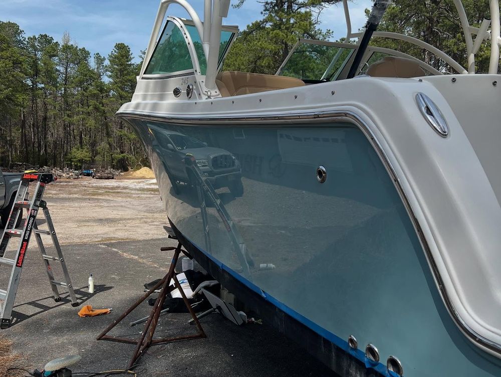 Protect your boat from harsh weather and environmental damage with our professional shrinkwrapping service, ensuring durability and preservation during off-season storage or transportation. Keep your vessel in prime condition year-round. for C and T Marine LLC in Stafford Township, NJ