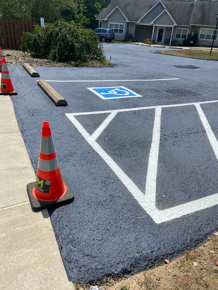 Striping for Kuntz Property Maintenance in Homer City, PA