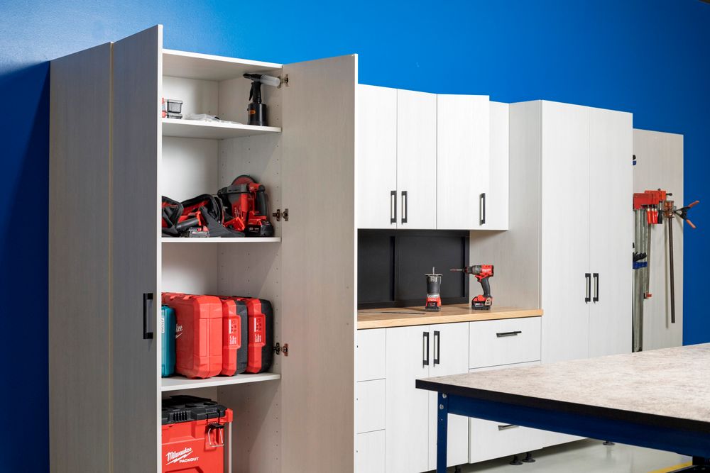 Transform your garage with our durable and stylish cabinets, designed to maximize storage space while keeping your area organized and clutter-free. Enhance functionality and aesthetics effortlessly with our expert installation services. for Drury Concrete Coatings in St. Charles, MO
