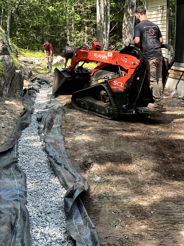 Say goodbye to standing water and hello to long-lasting protection. We specialize in custom French drains, gravel beds, and water management systems tailored for Connecticut properties. Serving Trumbull, Monroe & Fairfield County with precision. for Ace Landscaping in Trumbull, CT