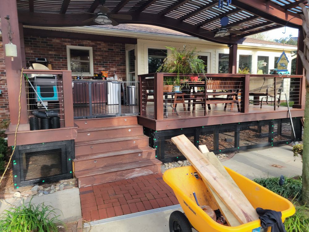 Ipe deck and trellis  for GVL Renovations in Greenville, SC
