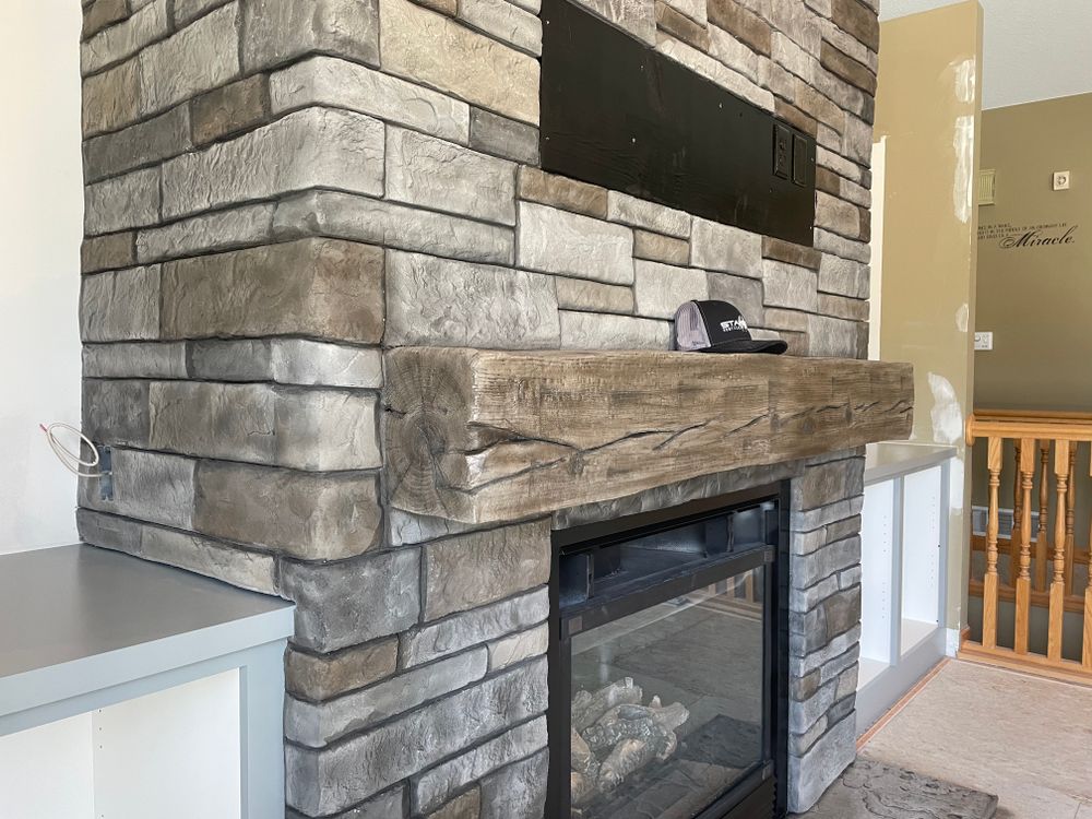 Interior fireplace & feature walls  for STAMPEDE Vertical Concrete in Isanti, Minnesota