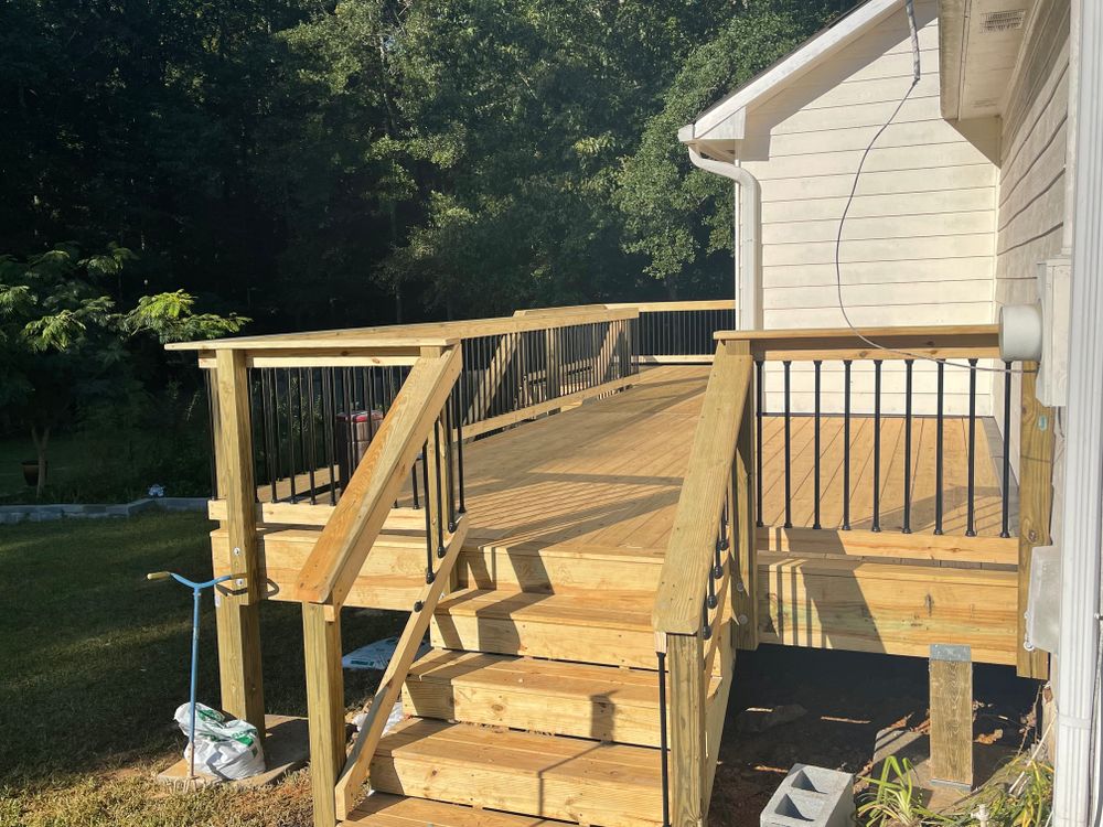 Decking work for Compadres Concrete in Griffin, GA