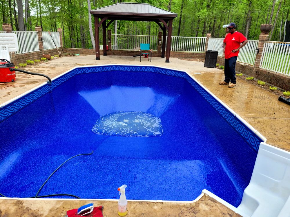 New Pool Construction for T & J Pools & Construction in Bumpass, VA