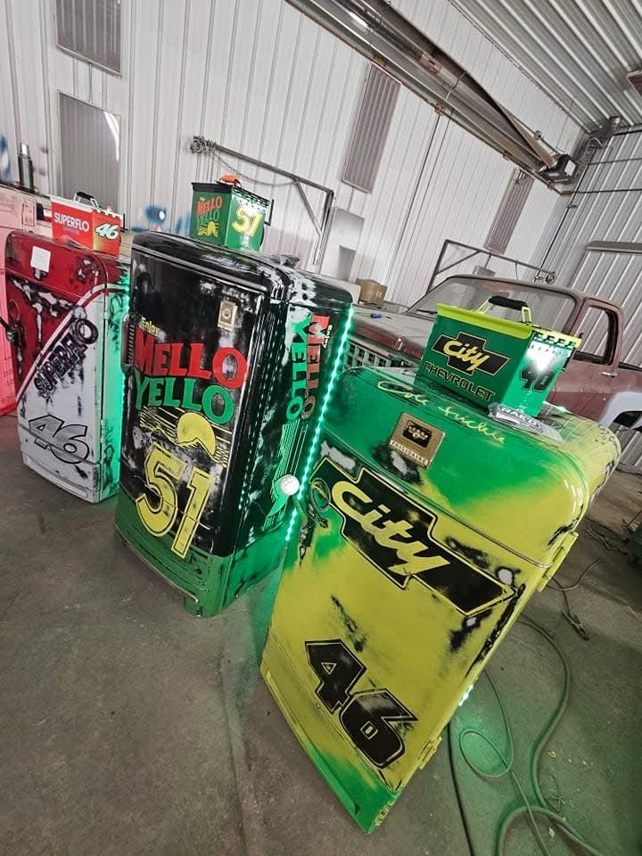 Vintage Refrigerator Projects for Wessels Custom Paint & Restoration in Bad Axe, MI