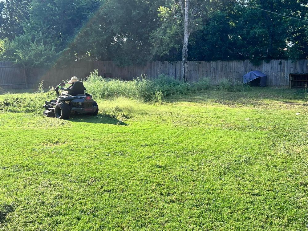 Mowing for AAA Lawn Service in Moody, TX