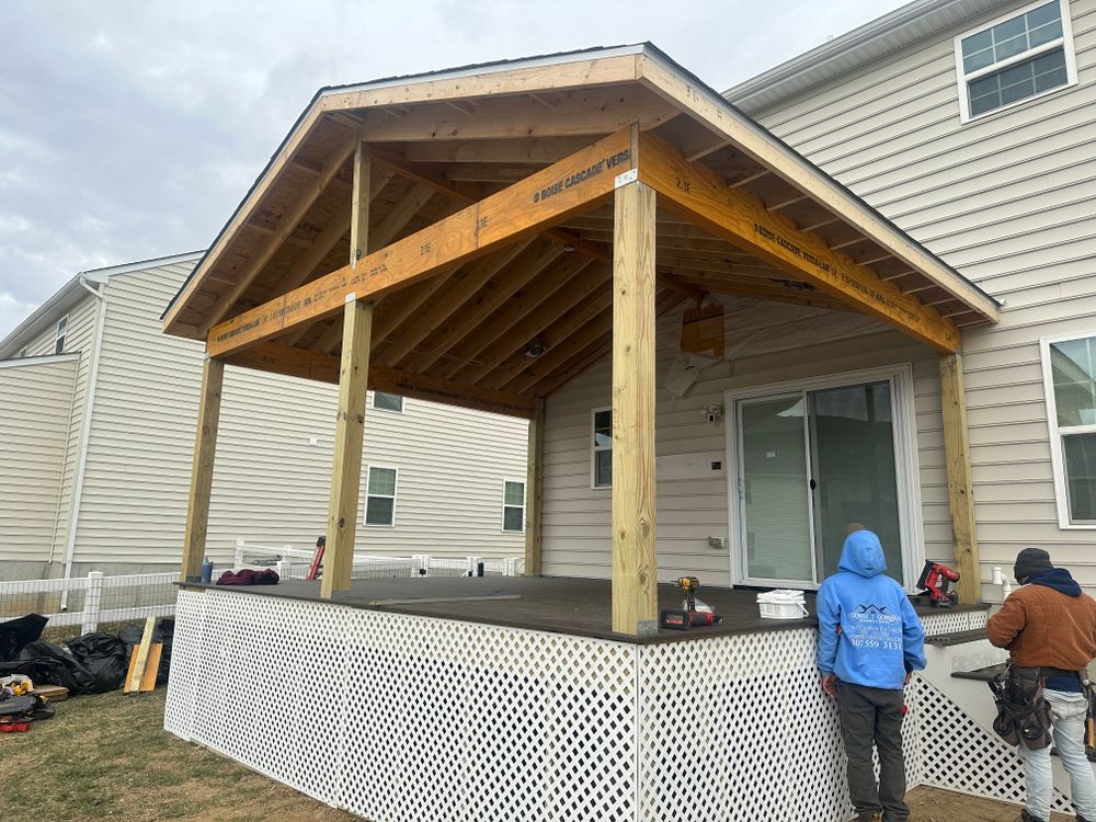 Goodwick Covered Deck for Thomas J. Gorman Construction in Middletown, DE