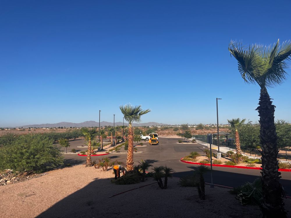 Commercial Gravel Installation for AZ Tree & Hardscape Co in Surprise, AZ