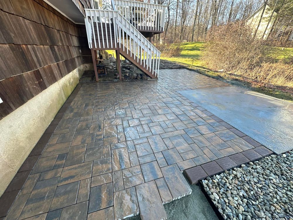 Revitalize your home's exterior with our professional power washing service, effectively removing dirt and grime from driveways, patios, and siding to enhance curb appeal and maintain a pristine outdoor environment. for BW Outdoor Solutions in Newton, NJ