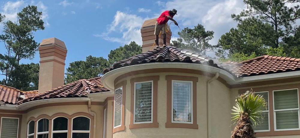 Our professional roof cleaning service effectively removes dirt, moss, and debris from your roof's surface to enhance its appearance, prevent damage, and prolong its lifespan. Schedule a cleaning today! for Power Pressure Wash in Houston, TX