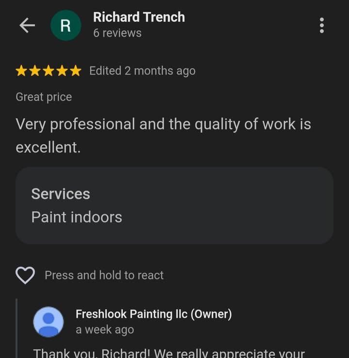 All Photos for Freshlook Painting LLC in Springfield, PA