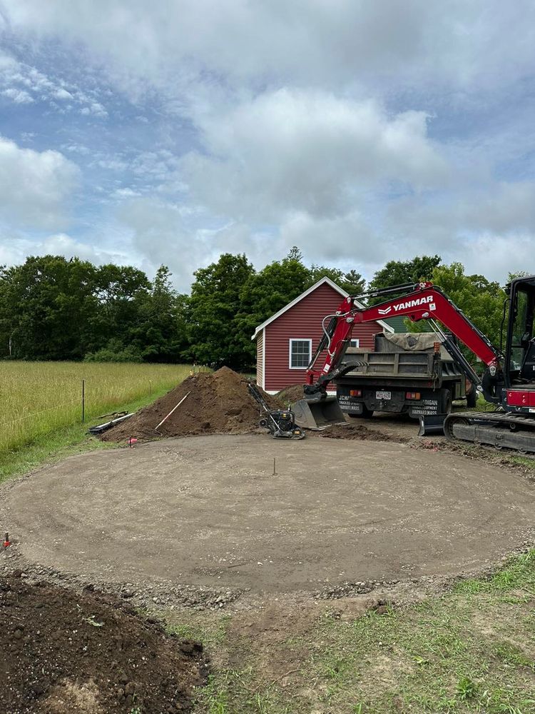 Our Leveling service ensures your land is perfectly even, enhancing stability and preparing the ground for construction or landscaping projects with precision to promote drainage and prevent future structural issues. for E. Gordon Construction in Dighton, MA