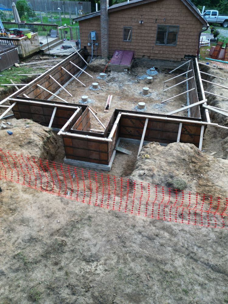 Excavation/Foundation work for Golden Hammer in Long Island,  NY