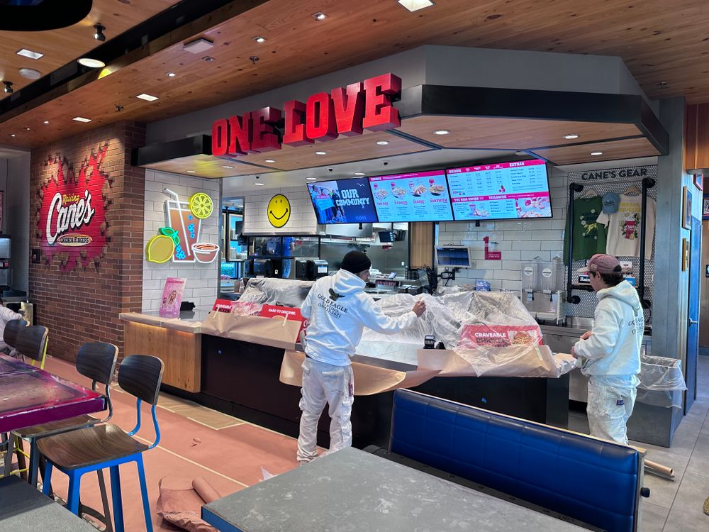 Raising Cane’s Hanford, CA for Gold Eagle Painting in Fresno, CA