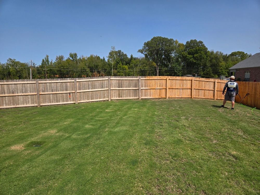 Fence staining for Patriot Fence  in Oakland, TN