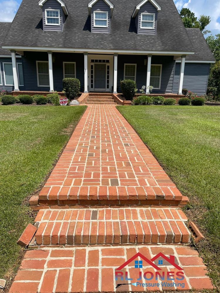 Our professional paver cleaning service removes dirt, grime, and debris from your outdoor surfaces to restore their original appearance and prevent damage, enhancing the overall look of your home. for RL Jones Pressure Washing  in    Monroeville, AL