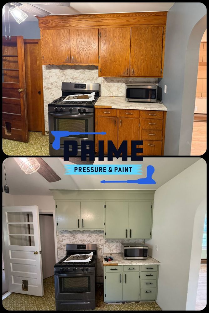 Transform your kitchen without the expense of a full remodel with our expert kitchen and cabinet refinishing service, enhancing beauty and value while preserving existing structures effortlessly. for Prime Pressure & Paint in Saint Marys, PA