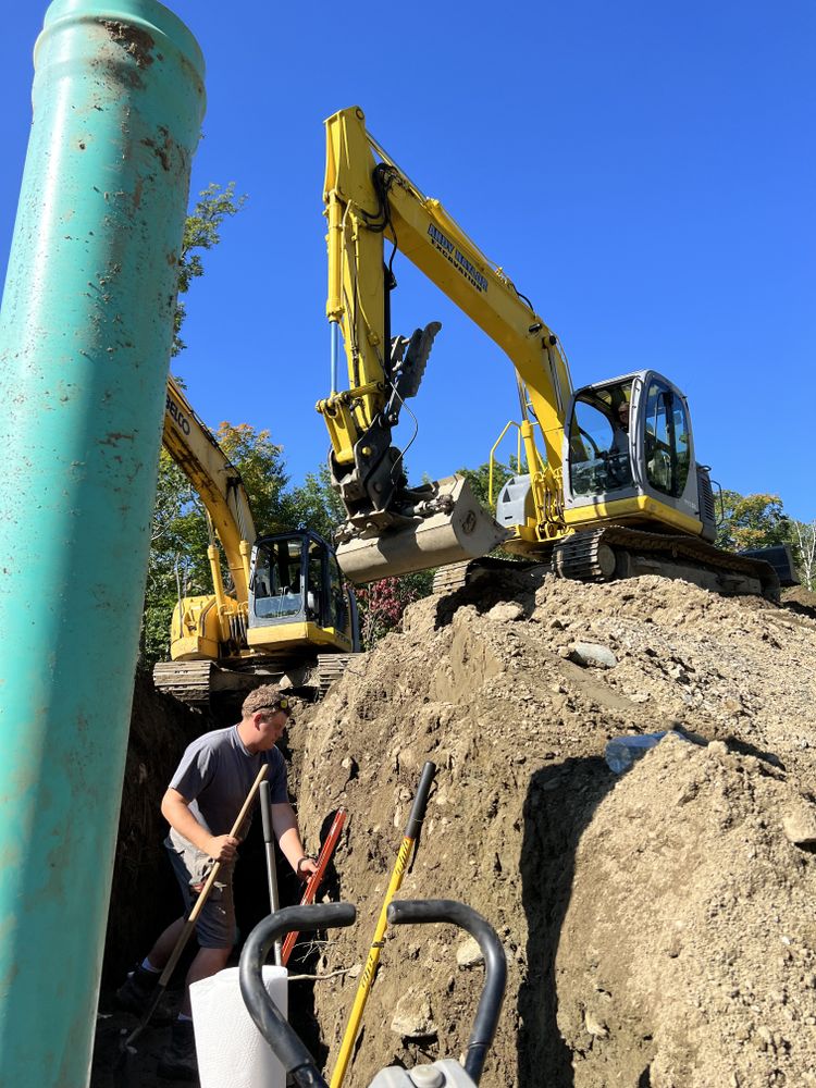 Carving a Pond into a Mountain Side for Andy Naylor Excavation in Johnson, VT