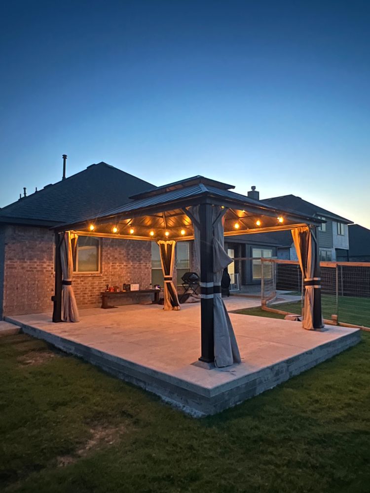 Transform your outdoor space with our Patio Design & Installation service. Our skilled team will work with you to create a beautiful and functional patio that complements your home's aesthetic. for BW Concrete Contracting LLC in Fort Worth, TX