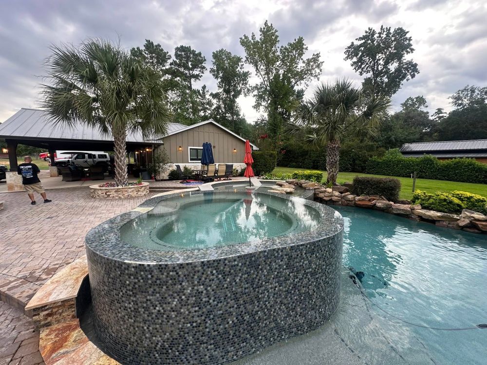 Transform your backyard into a personal oasis with our Jacuzzi and Spa Remodels, enhancing relaxation, aesthetics, and functionality to provide you the ultimate luxury retreat at home. for 123 Pool Renovations in Houston, TX
