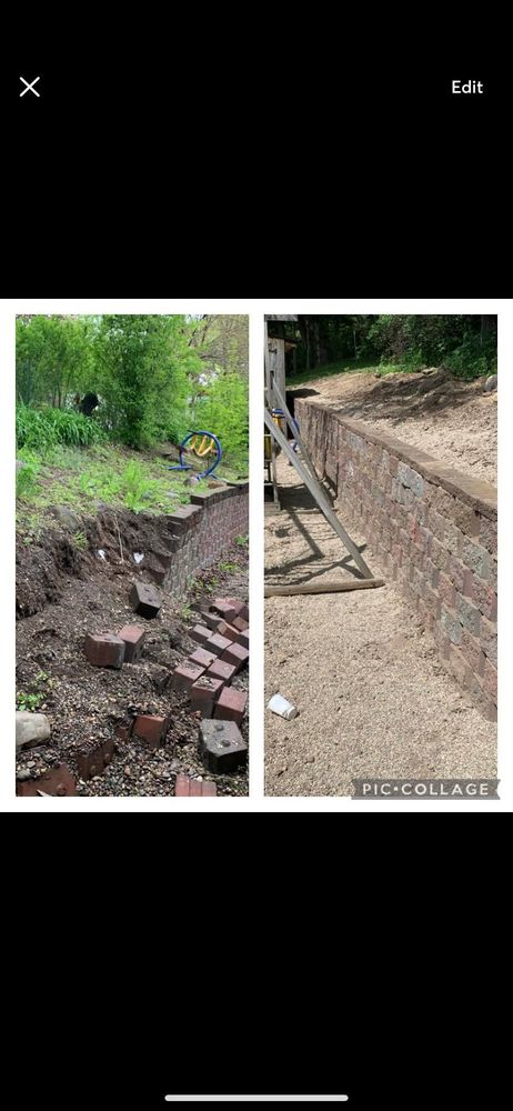 Transform your outdoor space with our expert retaining wall construction service, designed to prevent erosion, enhance structural integrity, and beautifully complement your landscape design for a safe and stunning property. for Steele’s Outdoor Services in Forest Lake, MN