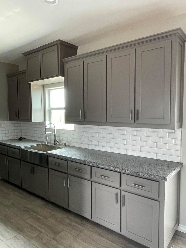 Revitalize your kitchen and cabinets with our refinishing service. We expertly restore and update surfaces, giving your space a fresh new look without the cost of full replacements. for Delgado’s WoodWork in Mission, TX