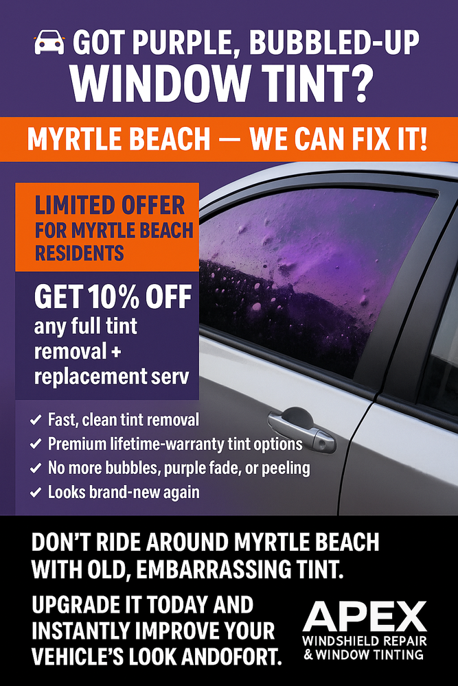 All Photos for Apex Windshield Repair & Window Tinting Myrtle Beach in Myrtle Beach, SC
