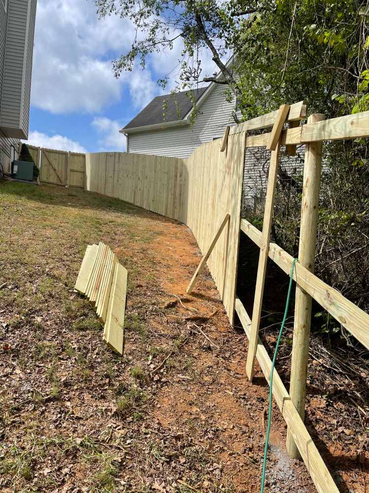 Fence work for Compadres Concrete in Griffin, GA