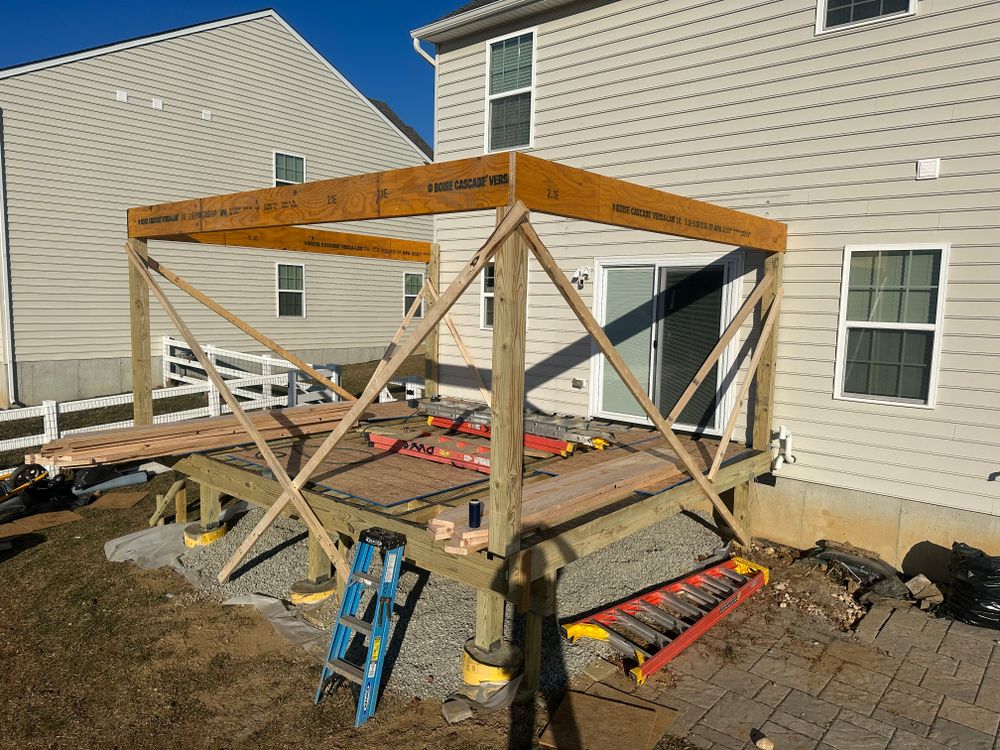 Goodwick Covered Deck for Thomas J. Gorman Construction in Middletown, DE