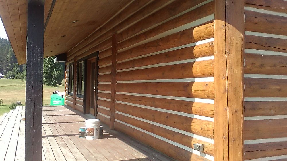 Log Home Chinking for Chewelah Painting in Spokane, WA