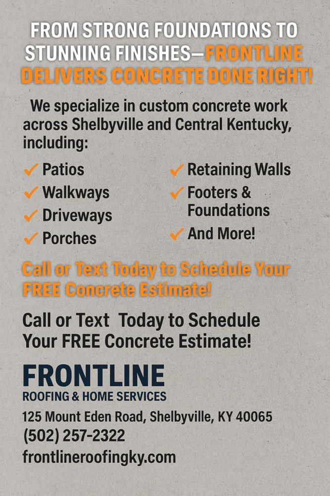 Other Services for Frontline Roofing & Home Services in Shelbyville, KY