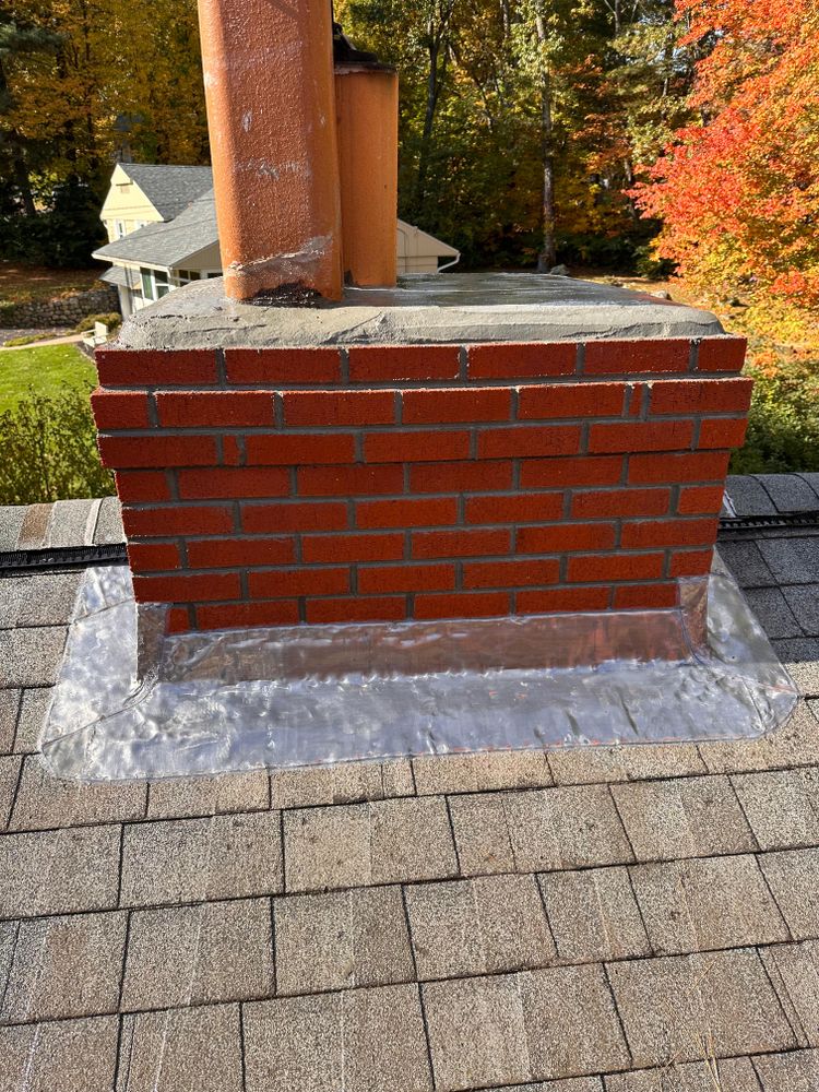 Chimney photos from restoration to new builds for All For U Roofing & Masonry in Boston, MA