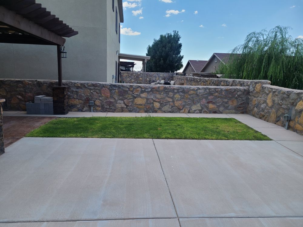 Residential Elevated Concrete Slab for ADM Landscaping & Irrigation LLC in El Paso,  TX