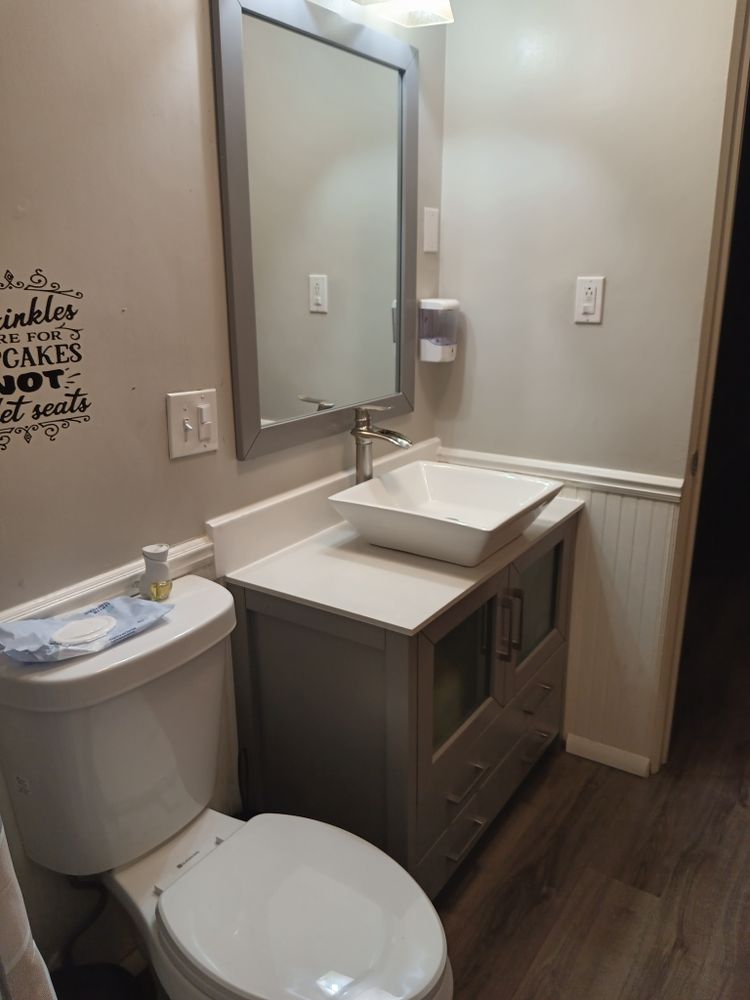 Bathroom update and Kitchen countertops for Ins & Outs Home Repair, LLC in Madison County, IL