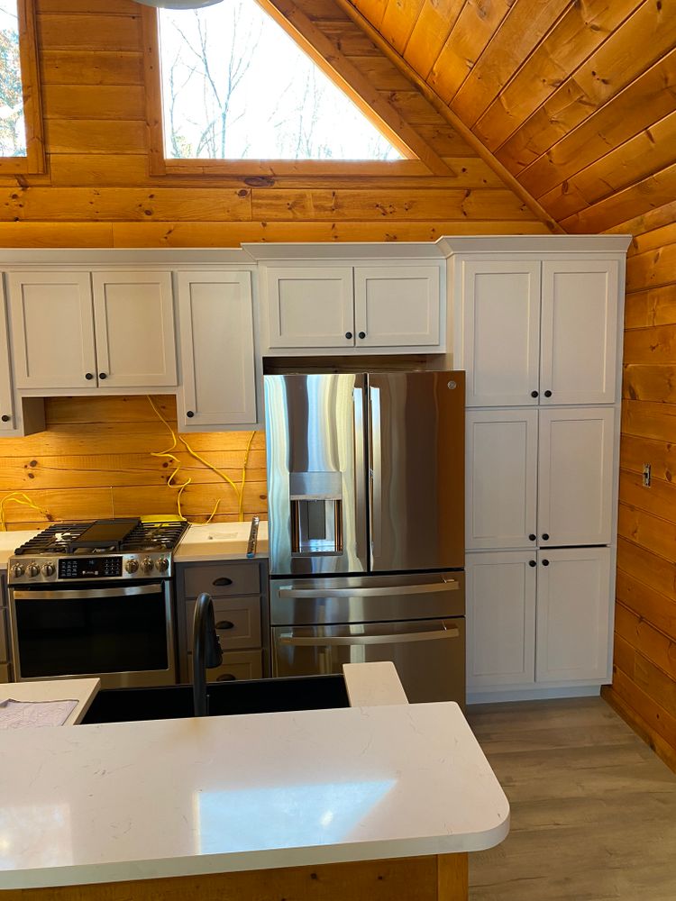 Transform your kitchen or bathroom with our Cabinet Refinishing service. We expertly restore and update your existing cabinets, enhancing their appearance and durability without the cost of full replacement. for Cornerstone Hardwood Designs in Heber Springs, AR