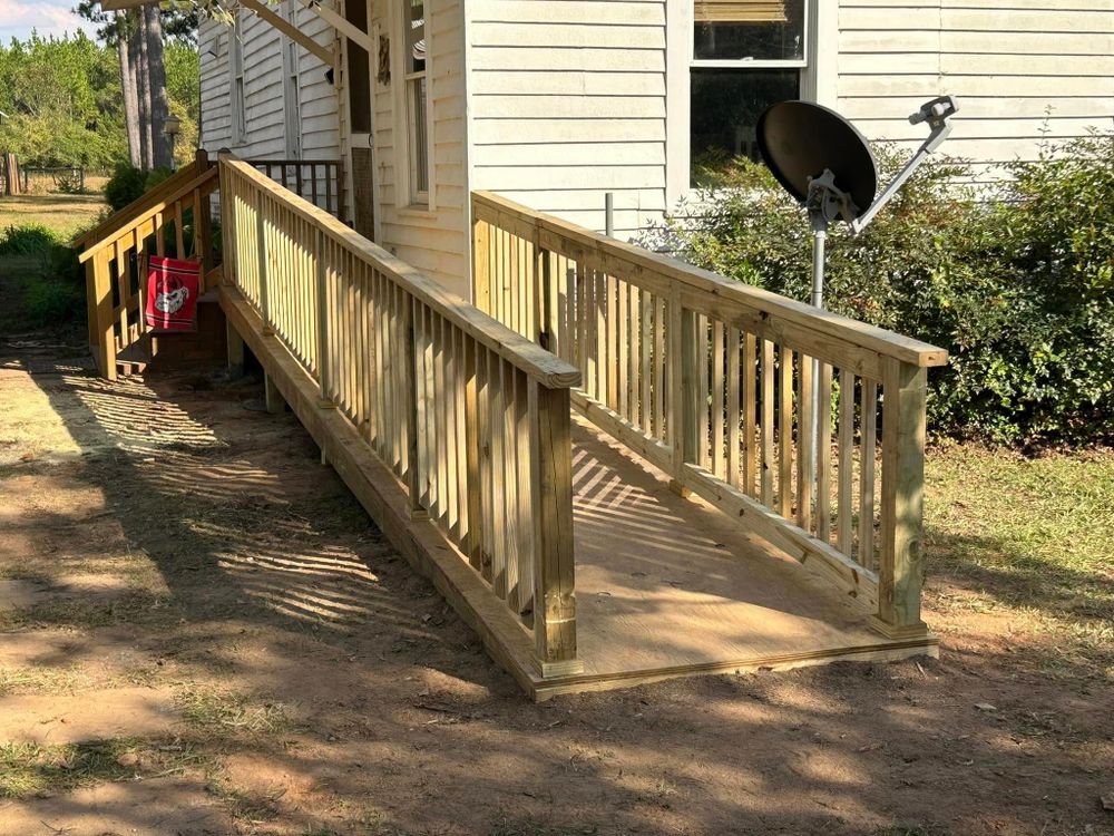 Transform your outdoor space with our expert deck and patio installation services, offering durable materials, customized designs, and professional craftsmanship to enhance beauty and functionality in your home's exterior oasis. for McGough Construction in Reynolds, GA