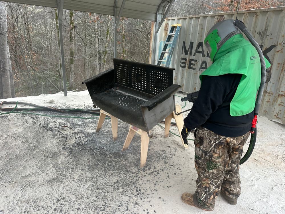 Enhance your home's surfaces with our sand blasting service, providing exceptional cleaning and preparation for durable finishes. Achieve flawless results that extend the lifespan of outdoor furniture, railings, and more. for CNC Powder Coating in Murphy, NC
