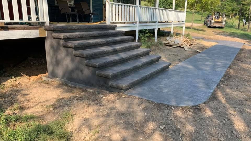 Our team specializes in expert stair design and installation services, creating safe and stylish concrete stairs for your home. Let us enhance the functionality and aesthetics of your living space. for A.K. Construction Inc  in West Plains, MO