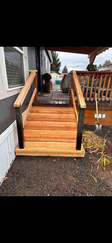 Our deck & patio installation service transforms your outdoor space into a beautiful, functional area, enhancing relaxation and entertainment. Trust our experienced team to deliver customized solutions tailored to your home's style. for Anastasi Precision Builders LLC in Klamath Falls, OR