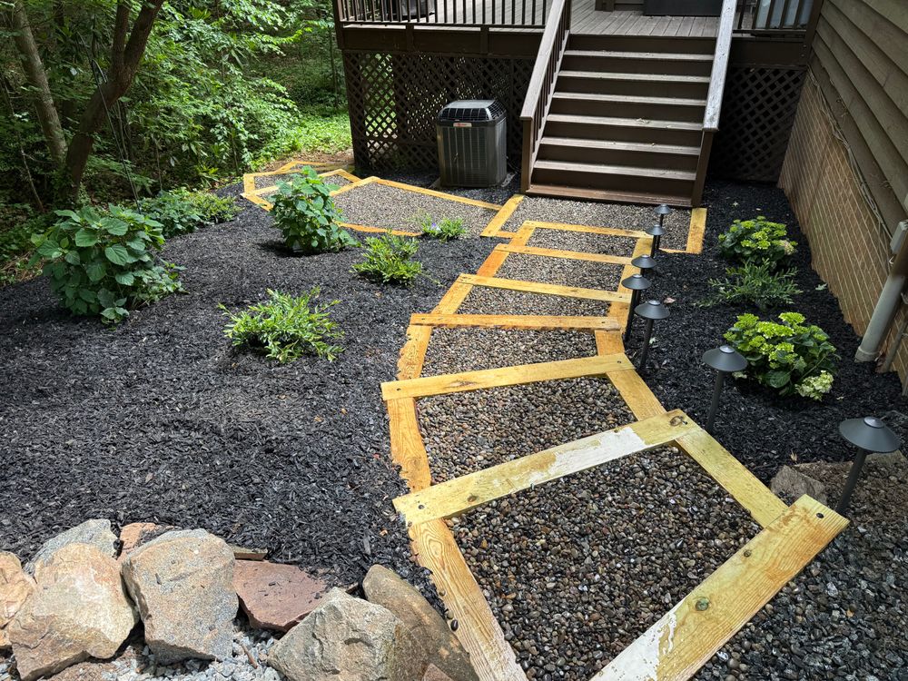 Our Outdoor Lighting service enhances your home’s beauty, safety, and nighttime curb appeal with professionally designed, energy-efficient lighting that highlights landscaping, walkways, patios, and architectural features year-round. for JBB Landscaping in Concord, NC