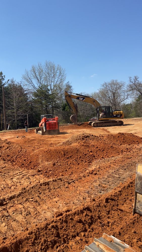 Mayo Rd project shop pad for Maness Trucking & Excavation in Lexington, TN