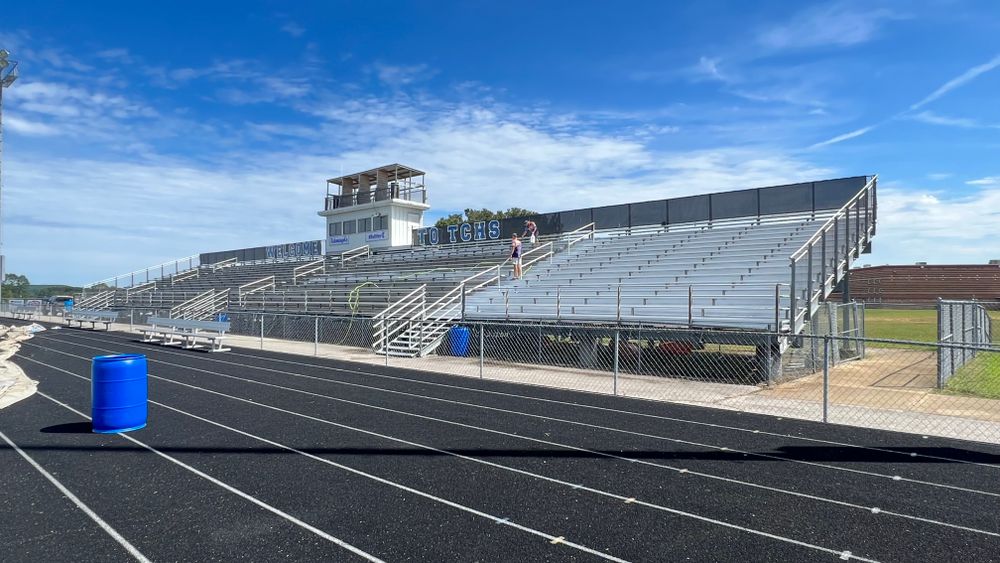 Bleacher Restoration/Cleaning for FunderFlow Commercial and Residential Pressure Washing Inc in Tupelo, MS