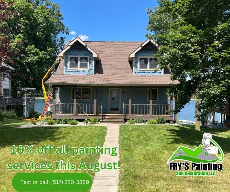 Exterior Painting for Fry’s Painting and Restoration in Hillsdale, MI