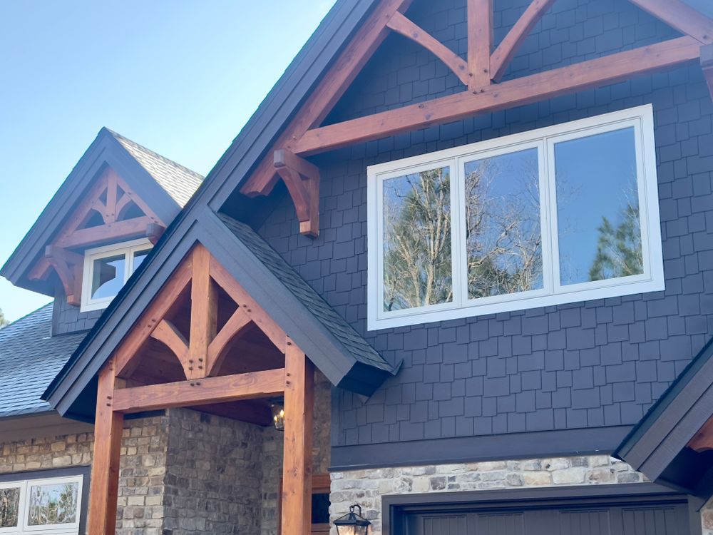 Mountain Style Timber Frame for Emfinger Custom Builders LLC in Pine Mountain, GA